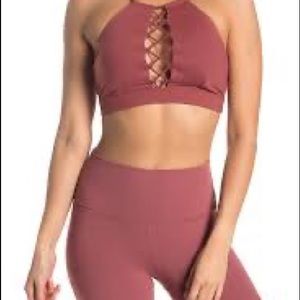 Alo lace up sports bra | M | gently loved